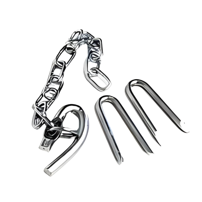 STD. LATCH, 14" CHAIN & 2 STAPLES