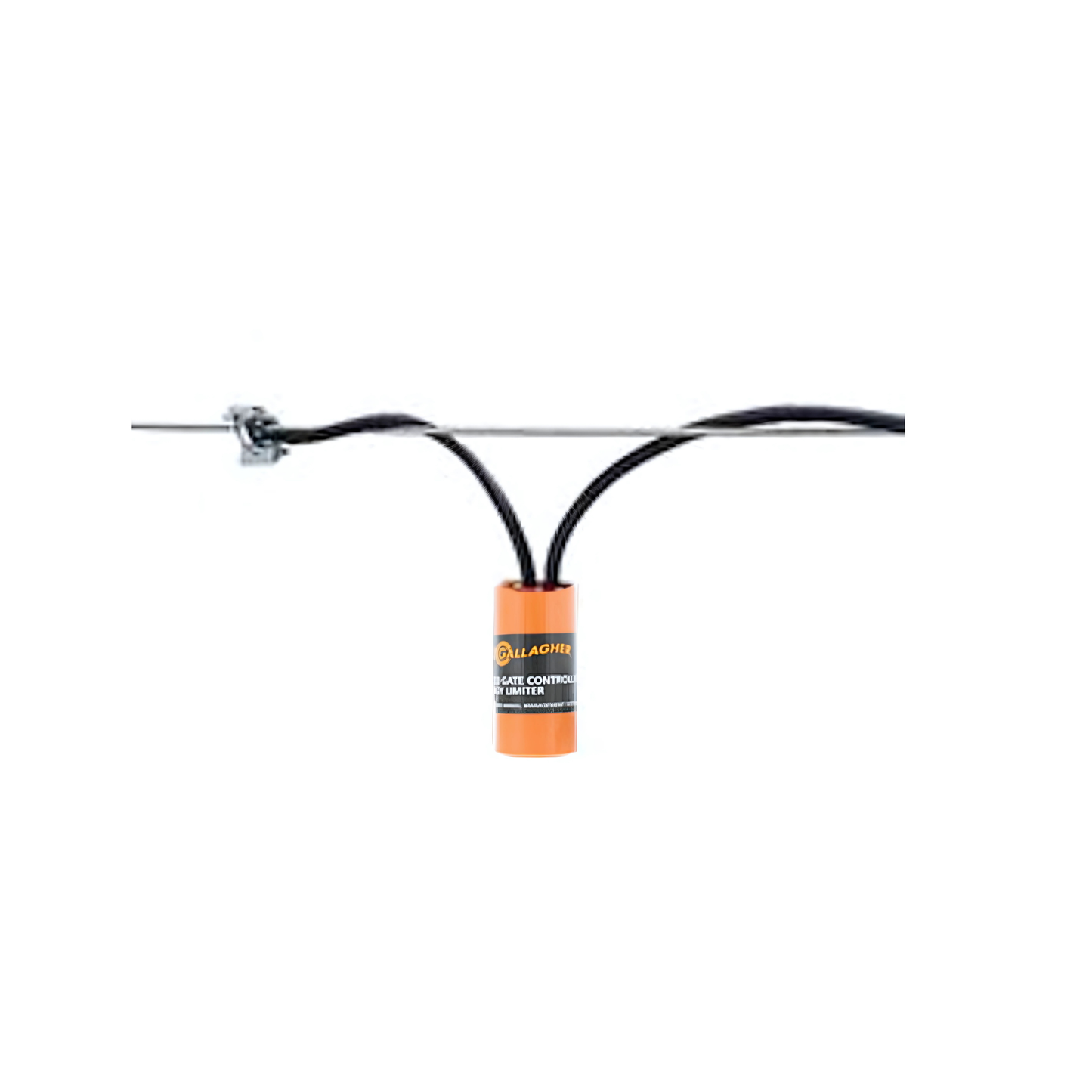 Blade controller with orange casing and black cable on a white background