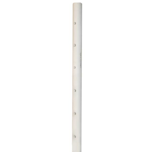 Fiberglass 48” X 1” (+/- 1/8") Post  holes every 2" (white, 10/pack)