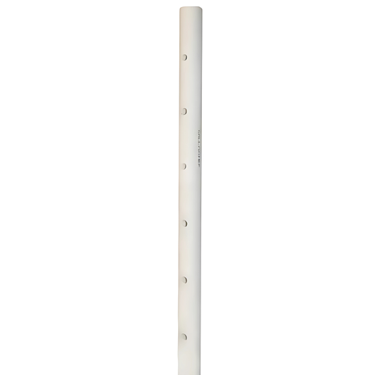Fiberglass 60” X 1” (+/- 1/8”) Post  - Holes every 2" (white, 10/pack)