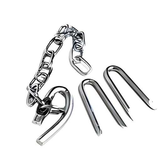 STD. LATCH, 14" CHAIN & 2 STAPLES