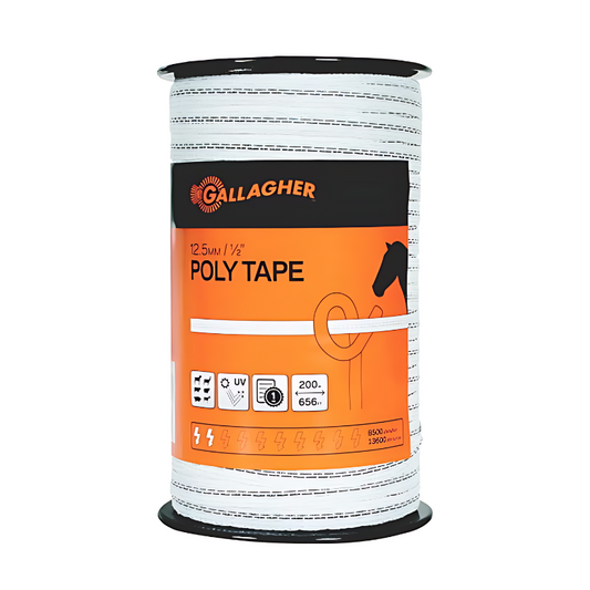 12.5mm Poly Tape White 656'/200m