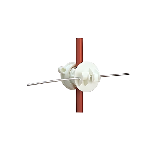 Rod Post Screw-on Claw Insulator - White (25/pack)