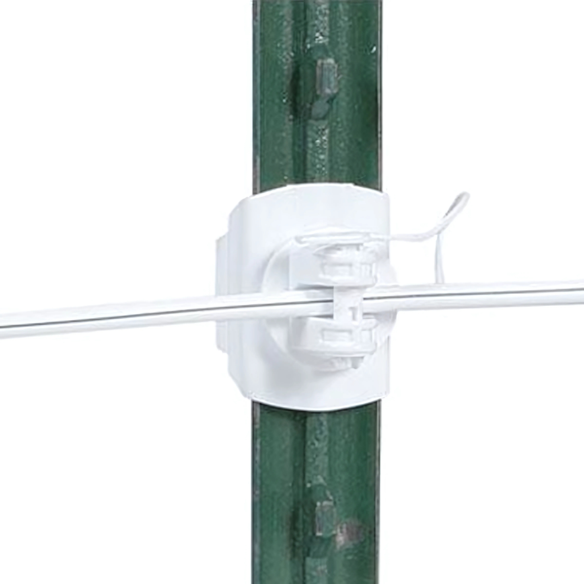 Steel Post Wide Jaw Pinlock Insulator (black, 25/pack)