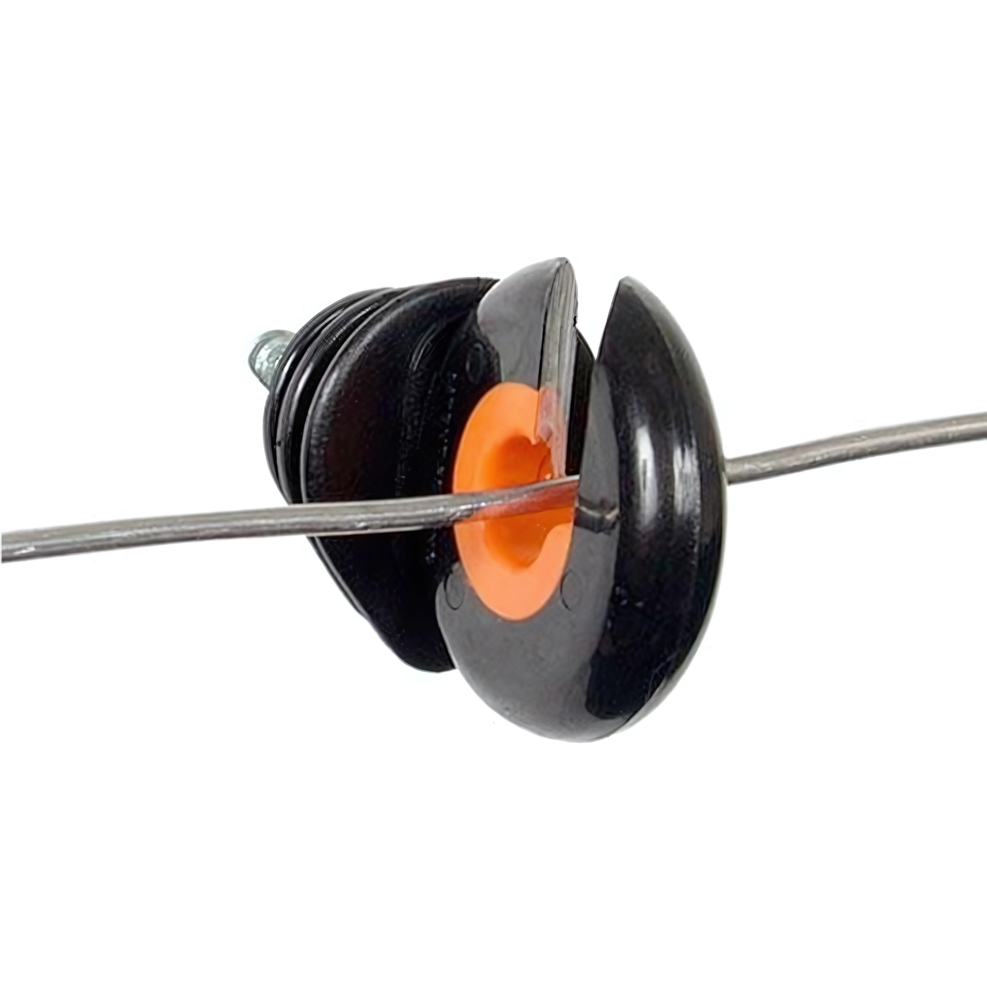 Wood Post Screw-in Ring Insulator (black, 25/pack)